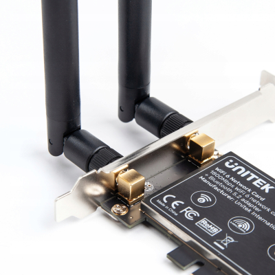 Unitek Karta sieciowa WiFi 6 na PCI-E, BT 5.2