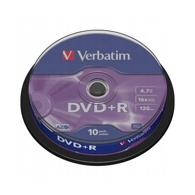 Verbatim DVD+R Matt Silver 4.7GB 16x spindle 10-pack 12cm, do archiwizacji