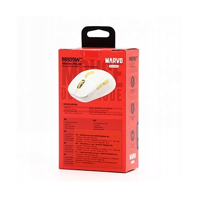 Marvo M809W Mysz bezprzewodowa, biała, 1600DPI