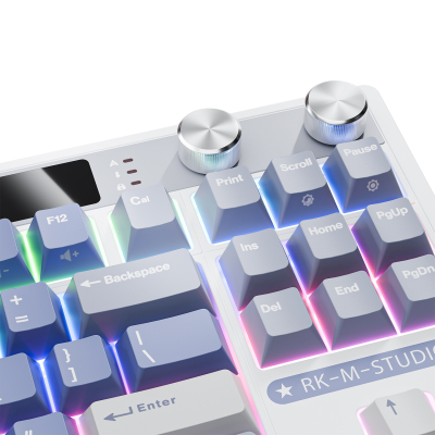ROYAL KLUDGE RK M87 Ocean Blue Gaming Keyboard Cream switch