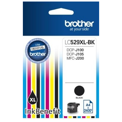 TUSZ BROTHER LC529XLBK BLACK 2400str DCP J100 J105