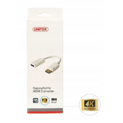 Adapter DisplayPort - HDMI 4K; Y-6332 BIAŁY