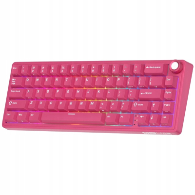 ROYAL KLUDGE R65 Berry Red Gaming Keyboard Beige Switch