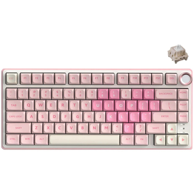 ROYAL KLUDGE R75 Pink Melody Gaming Keyboard Cream switch