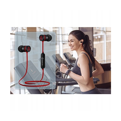 Powerton LIFE ARIVO Bezprzewodowe słuchawki bluetooth, czarno-czerwona