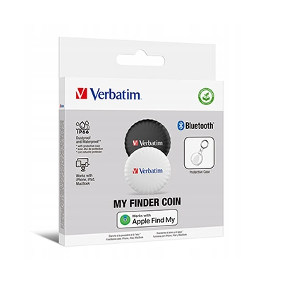 Lokalizator Bluetooth My Finder Coin czarny i biały, 32134, Verbatim