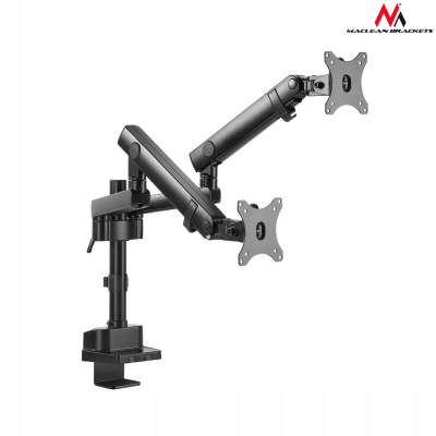 Maclean uchwyt biurkowy na 2 monitory 75x75 100x100 17-32