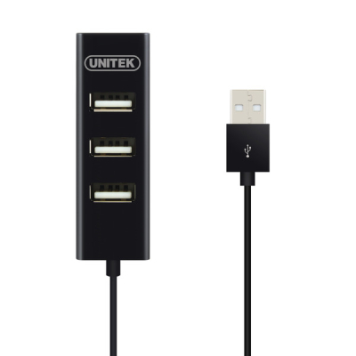 Unitek Y-2140 hub 4x USB 2.0 czarny