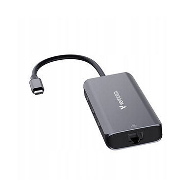 Verbatim USB-C Hub wieloportowy 6-port, 32157, szary, długość kabla 18,8 cm