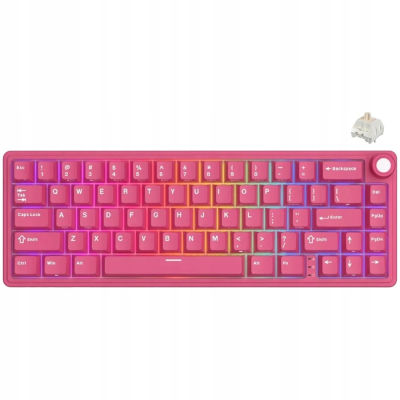 ROYAL KLUDGE R65 Berry Red Gaming Keyboard Beige Switch