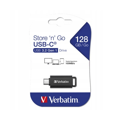 Verbatim USB flash disk USB-C 128GB Store n Go USB-C czarny do archiwizacji