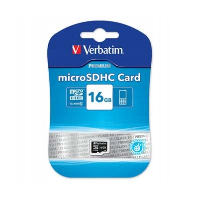 Verbatim Karta pamięci Micro Secure Digital Card Premium 16GB micro SDHC
