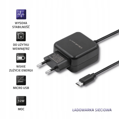 Qoltec Ładowarka sieciowa 12W 5V 2.4A Micro USB