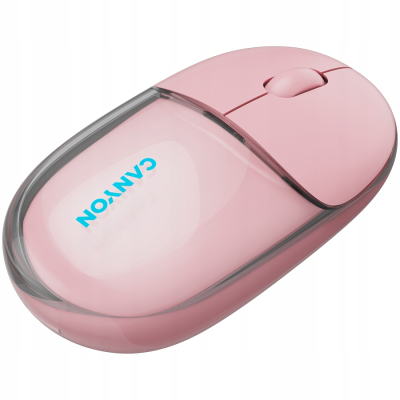 CANYON mouse 24 BT Wireless Transparent Pink - lekka mysz bezprzewodowa