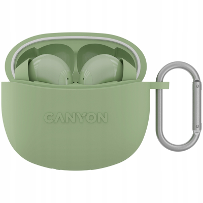 CANYON Słuchawki dokanałowe TWS 5 Etui Zielone