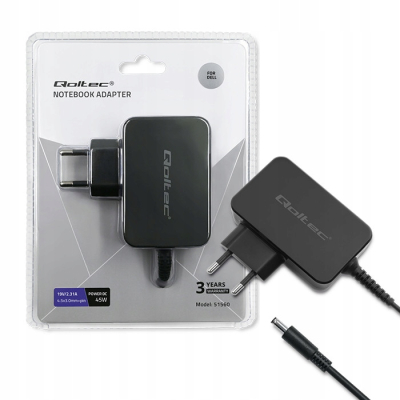 Qoltec Zasilacz do Dell 45W 19.5V 2.31A 4.5*3.0+pin