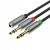 Unitek przewod miniJack 3,5mm (F) - 2x 3,5mm (M)