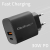Qoltec Ładowarka GaN POWER PRO 1xUSB-C 1xUSB 30W 5-20V 1.5-3A 52377