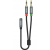 Unitek przewod miniJack 3,5mm (F) - 2x 3,5mm (M)