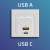 Qoltec Ładowarka sieciowa 35W GaN 5-20V 1.5-3A 1x USB-C PD 1 x USB QC 3.0
