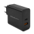 Qoltec Ładowarka Super Quick PD 1xUSB-C 1xUSB 65W 5-20V 1.5-3.25A Czarna