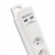 Qoltec Listwa antyprzepięciowa 4 gniazda 2 x USB 1.8m | Biała