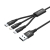 Unitek przewód ładujący USB 3 w 1 czarny C14049BK