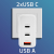 Qoltec Ładowarka sieciowa 100W GaN 5-20V 1.5-5A 2x USB-C PD 1x USB QC 3.0