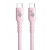 Kabel USB C - USB C 60W żelowy 1m różowy