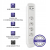Qoltec Listwa antyprzepięciowa 4 gniazda 2 x USB 1.8m | Biała