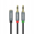 Unitek przewod miniJack 3,5mm (F) - 2x 3,5mm (M)