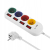 Maclean Listwa zasilająca przedłużacz 4 gniazda + USB A / C biała MCE508 W