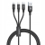 Unitek przewód ładujący USB 3 w 1 czarny C14049BK