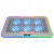 Rampage FREEZ Podstawka pod laptop 9-17'' RGB 6 wentylatorów srebrna