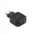 Qoltec Ładowarka sieciowa 17W 5V 3.4A 2xUSB + kabel USB typC 50188