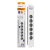 Qoltec Listwa antyprzepięciowa 6 gniazd 2 x USB 1.8m Biało-szara