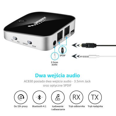 Transmiter Bluetooth Audiocore AC830 SKLEP KOZIENICE RADOM