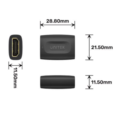 Unitek Łącznik HDMI (F) - HDMI (F) 4K@60Hz do 30m A1013BK   SKLEP KOZIENICE RADOM