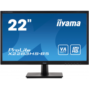 Monitor IIYAMA 21.5" X2283HS-B5 FHD (1920 x 1080) VGA HDMI DP Głośniki SKLEP KOZIENICE RADOM