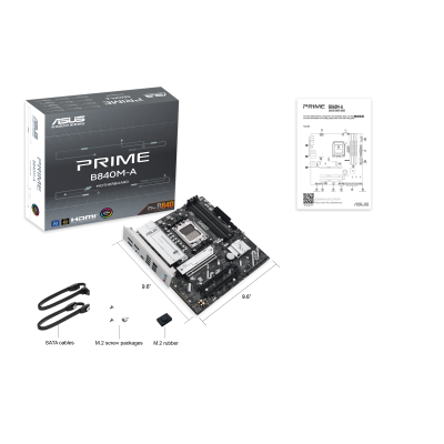 Asus Płyta główna PRIME B840M-A AMD AM5 4DDR5 DP/HDMI micro-ATX SKLEP KOZIENICE RADOM