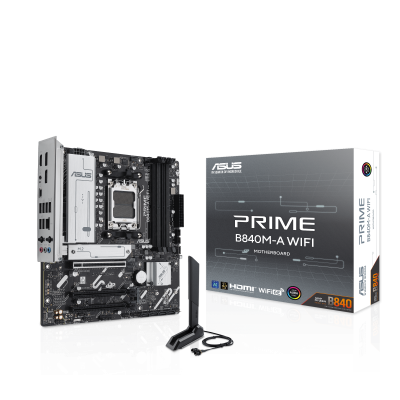 Asus Płyta główna PRIME B840M-A WIFI AMD AM5 4DDR5 DP/HDMI micro-ATX SKLEP KOZIENICE RADOM