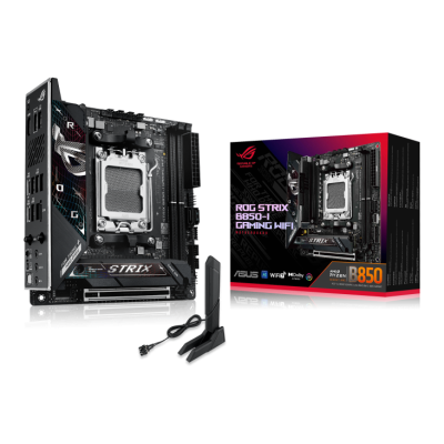 Asus Płyta główna ROG STRIX B850-I GAMING WIFI AMD AM5 4DDR5 USB/HDMI Mini-ITX SKLEP KOZIENICE RADOM