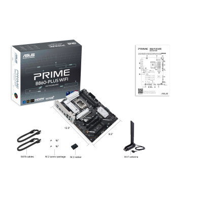 Asus Płyta główna PRIME B860-PLUS WIFI Intel LGA1851 4DDR5 DP/HDMI ATX SKLEP KOZIENICE RADOM