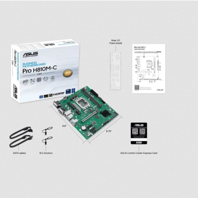 Asus Płyta główna Pro H810M-C-CSM Intel LGA1851 2DDR5 DP/HDMI/VGA/DVI-D micro-ATX SKLEP KOZIENICE RADOM