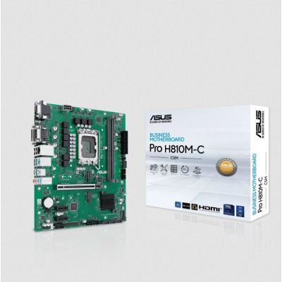 Asus Płyta główna Pro H810M-C-CSM Intel LGA1851 2DDR5 DP/HDMI/VGA/DVI-D micro-ATX SKLEP KOZIENICE RADOM