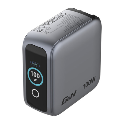 Verbatim, Mini ładowarka GaN z wyświetlaczem TFT 2 x USB-C / 1 x USB-A 100W