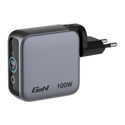 Verbatim, Mini ładowarka GaN z wyświetlaczem TFT 2 x USB-C / 1 x USB-A 100W