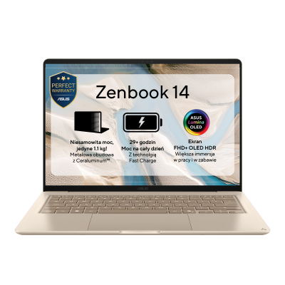 ASUS Zenbook 14 UX3480AA-U1341W OLED Intel Core Ultra 7 355 16GB 512GB Windows 11 Home SKLEP KOZIENICE RADOM