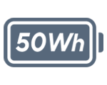 Ikona baterii o pojemności 50 watogodzin